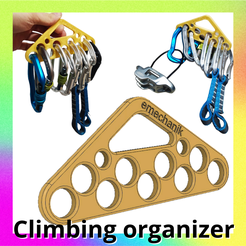 4.png rock climbing equipment climbing organizer - Climbing Gear Organizer Quickdraw - Digital STL 3D printing file - Carabiner quickdraw friend