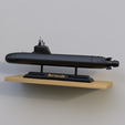 Barracuda-on-a-shelf.png 梭鱼/萨夫伦级潜艇 SSBN 模型 1:350 法国海军
