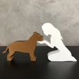 WhatsApp-Image-2023-01-16-at-17.34.57.jpeg Girl and her Pit bull (straight hair) for 3D printer or laser cut