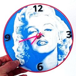 860ebad87e3b7762b785ac63da9a78a1_display_large.jpg Fichier STL gratuit Reloj Marilyn Monroe・Design pour imprimante 3D à télécharger