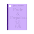 book_keyring_v2.stl Book keyring gift - Pride and prejudice