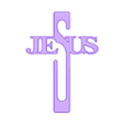 jesus_mod08mm.stl JESUS Schriftkreuz für Tischdeko und die Wand