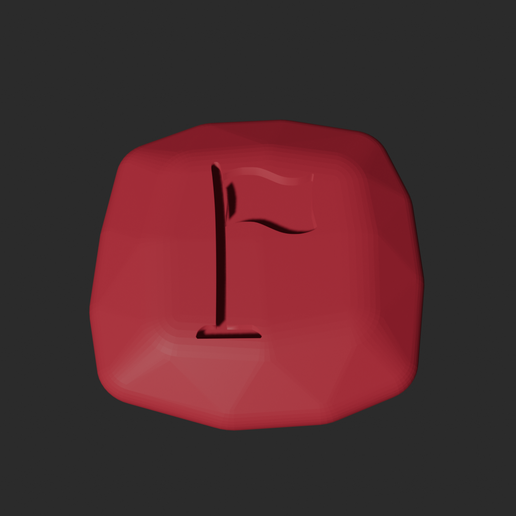 Flag Stone - 3D Printable Game Token