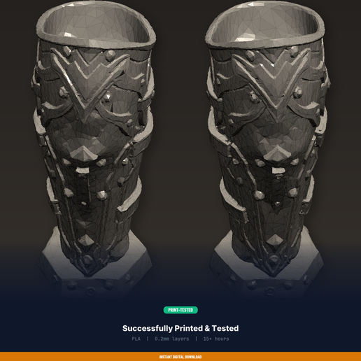 08_printed_proof.png Fantasy Armor & Accessories - 6-Model STL Bundle