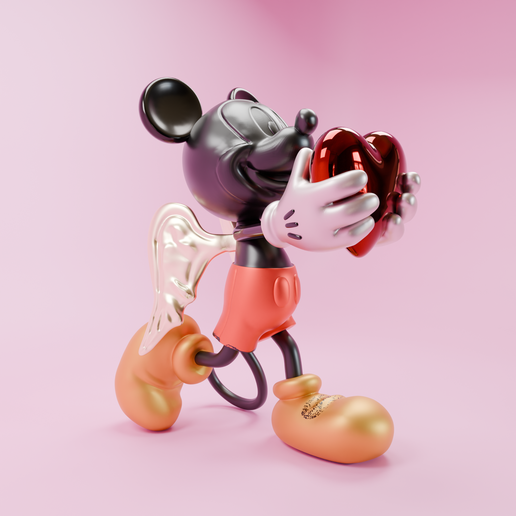 Mickey Mouse Valentine's Day 3D model