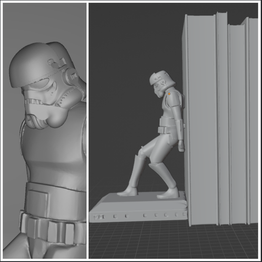 SUPPORT BOOKS STORMTROOPER 3D model