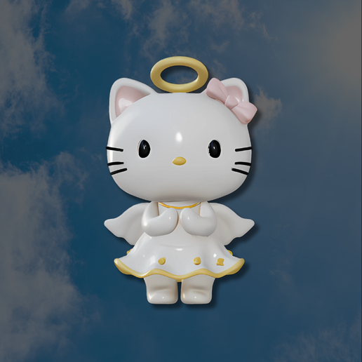 👋 Hello Kitty Angel - Ternura Celestial com Asas e Aureola