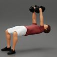 Girl-0004.jpg Muscular man working out in gym doing exercises with dumbbell chest