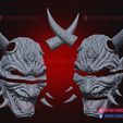 Dead_by_daylight_the_oni_mask_3d_print_model_13.jpg The Oni Samurai Mask - Japanese Kitsune - Halloween Cosplay Mask - Premium STL Files