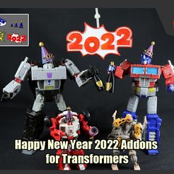HNY2022-FS.jpg Télécharger fichier 3D gratuit Bonne année 2022 Addons pour Transformers • Plan pour impression 3D, FunbieStudios