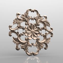 Rozetka_023.jpg Free STL file Vintage mouldings for old classic apartments cnc art router machine 3D printed・3D printing idea to download
