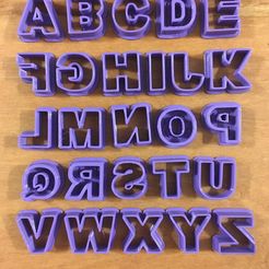 ABC-ARIAL-1,5cm.jpeg STL file ARIAL alphabet 1,5 cm - ABC - cookie cutter abecedary - cookie cutter abecedary・3D print object to download