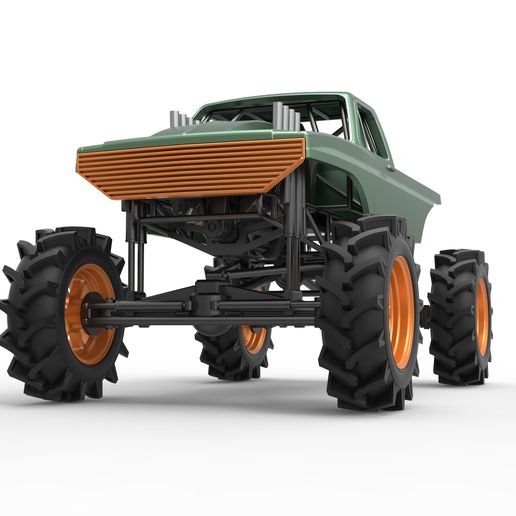 4.jpg Archivo 3D Diecast Mud truck 2 Escala 1:25・Modelo imprimible en 3D para descargar, CosplayItemsRock