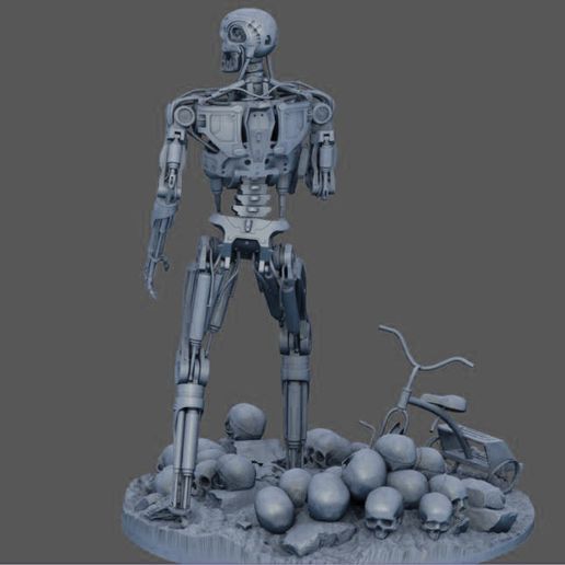 S-47.jpg Terminator T-800 Endoskeleton Salvation Diorama T2 Improved Version