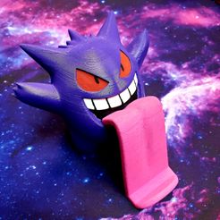 GENGAR - SOPORTE PARA SMARTPHONE - FÁCIL DE IMPRIMIR - SIN SOPORTES