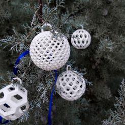 T10.jpg Fichier STL Boules de Noël (5 formes)・Design pour imprimante 3D à télécharger