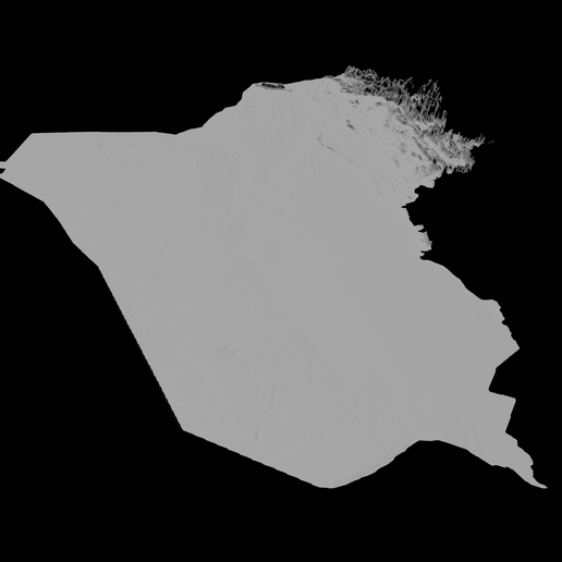 🗺️ Topographic Map of Iraq – 3D Terrain・ 3D File for 3D printing・Cults
