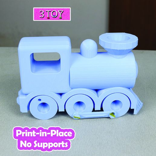 STL file Steam Train Engine Print in Place 😤 ・3D printable design to ...