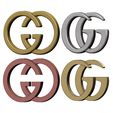 GG-01.JPG Gucci GG logo replica 3D print model