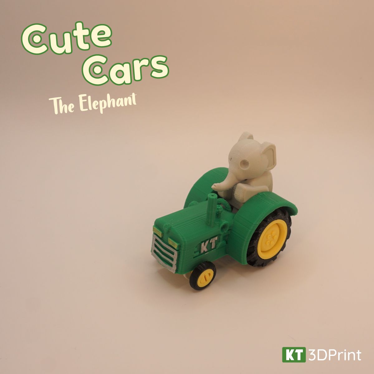 CuteCarsElephant_9.jpg Archivo 3D Cute Cars - Toda la colección・Plan imprimible en 3D para descargar, KT3Dprint