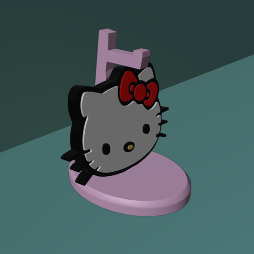 Stand for headphones, headset, hello kitty kawaii ready for printing