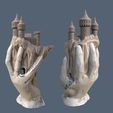 handcastles.jpg Free STL file Abode of the Hand・3D printing template to download