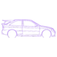 Ford_escort cossworth 1993.stl Wall Silhouette: All sets
