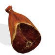 124.jpg HAM PORK MEAT HAM LEG FOOD 3D MODEL - 3D PRINTING - OBJ - FBX - 3D PROJECT HAM  GAME READY HAM BREAD FOOD