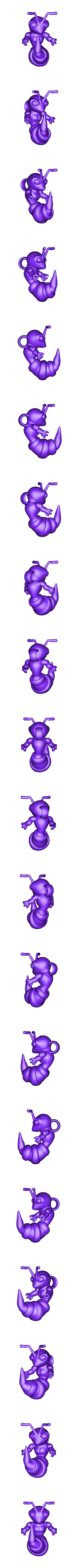 Angry bee -f.stl Schlüsselanhänger Böse Biene