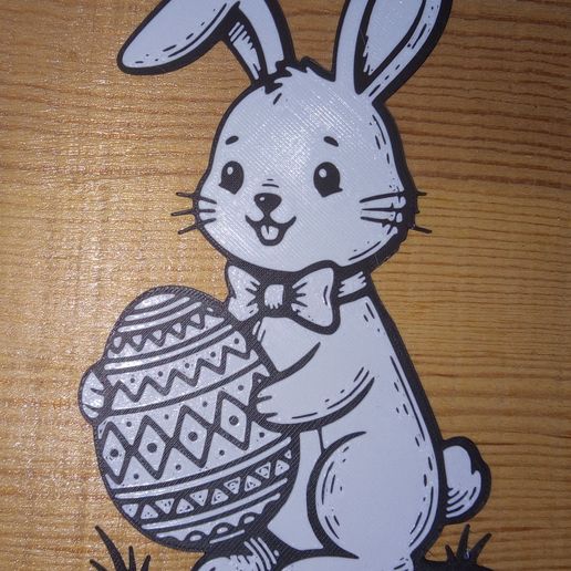 🐣 [bunny with egg] | Minimalist Easter Decor ED-001