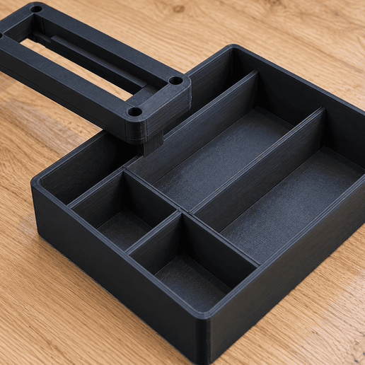 Under Desk Organizer Drawer – Sliding Storage Tray with Compartments