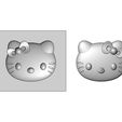 Hello-kitty-Relif-mold-01.jpg Mold Hello Kitty onlay relief 3D print model