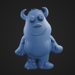 Sully_1.png STL-Datei Sully Monster・3D-druckbares Modell zum Herunterladen