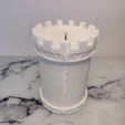 Da-Vinci-1.jpg Medieval Cryptex Tower Coin Bank - 3D Printable Puzzle Safe