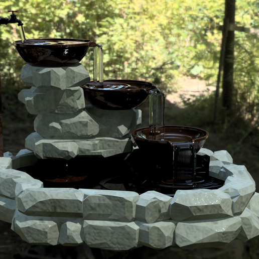 Mini Water fall - 3D model önizlemesi