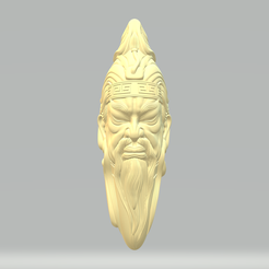 1.png Fichier STL Pendentif tête de Guan Yu Modèle d'impression 3D・Objet pour impression 3D à télécharger