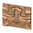 Double-Panel-wave-wall-art-sculpter-11.jpg Mirrored organic sculpture wall art relief panel 3D print model