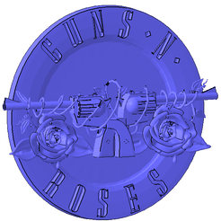 01.png STL file Guns n' Roses Logo・3D printer model to download