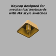 MXstyleswitch.png STL file Rubber Duck Keycap (Mechanical Keyboard)・3D printing idea to download