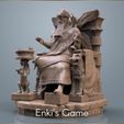 720X720-sumer-enk-2.jpg God on Throne - Sumerian God Enki on ornate throne with game board