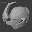 kabuto-raiger-3d-printable-helmet-3d-model-stl-12.jpg Hurricanger Tsunonin Horned Ninja Kabuto Raiger fully wearable cosplay helmet 3D printable STL file