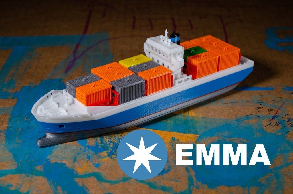 233d32ad129990d4c583c6db55ea5e17_display_large.jpg Free STL file EMMA - a Maersk Ship・3D printing model to download, vandragon_de