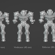 variants.png Bounty Hunter Mecha & Power Armor for 6mm wargames