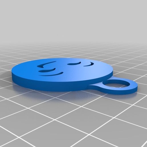 Emoji Unamused keychain 3D model