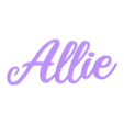 text.stl "Allie" Name Script Lightbox, Led lamp