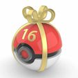 Number-16.jpg Pokeball Christmas Calendar Gift Box 1-24 Pokeballs