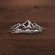 shape_ex144.jpg Gebirgslandschaft Wanddekoration - 3D druckbares Design