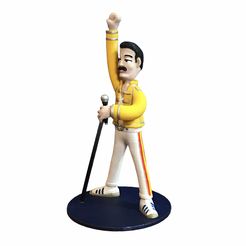 PhotoRoom_20210718_001127.jpg Télécharger le fichier STL Freddie Mercury Queen Cartoon Figure • Objet pour imprimante 3D, playmolook