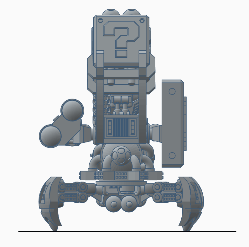 Doom_Mario_assembled_4.PNG STL-Datei Doom Mario - Doom Quad Bot kostenlos・Modell zum 3D-Drucken zum herunterladen, polerix
