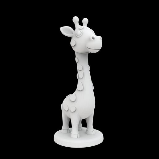 Cartoon Giraffe Figurine 3D Model - 3D model önizlemesi